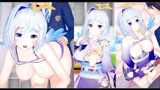 [Hentai Game Koikatsu! ]Have sex with Big tits Vtuber Amane Kanata.3DCG Erotic Anime Video.