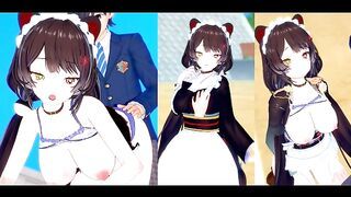 [Hentai Game Koikatsu! ]Have sex with Big tits Vtuber Inui Toko.3DCG Erotic Anime Video.
