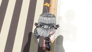 3D HENTAI Neko girl sucks your cock POV