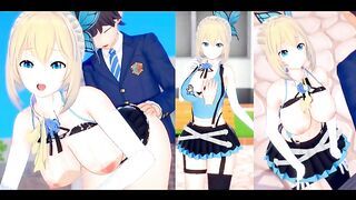 [Hentai Game Koikatsu! ]Have sex with Big tits Vtuber Mirai Akari.3DCG Erotic Anime Video.