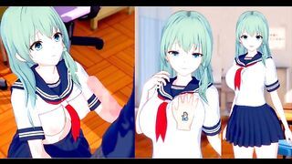 [Hentai Game Koikatsu! ]Have sex with Touhou Big tits Sanae Kochiya. 3DCG Erotic Anime Video.