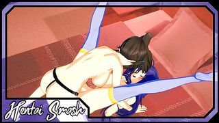 Mogana Kikaijima strapon fucks Medaka Kurokami - Medaka Box Hentai