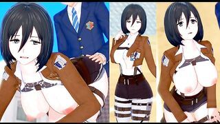 [Hentai Game Koikatsu! ]Have sex with Big tits Attack on Titan Mikasa Ackerman.3DCG Erotic Anime