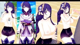[Hentai Game Koikatsu! ]Have sex with Big tits Genshin Impact Raiden Shogun.3DCG Erotic Anime Video.