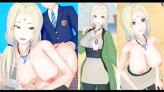 [Hentai Game Koikatsu! ]Have sex with Big tits Naruto Tsunade.3DCG Erotic Anime Video.