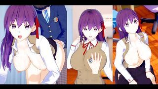 [Hentai Game Koikatsu! ]Have sex with Fate Big tits Sakura Matou.3DCG Erotic Anime Video.