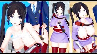 [Hentai Game Koikatsu! ]Have sex with Big tits DanMachi Yamato Mikoto.3DCG Erotic Anime Video.