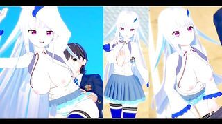 [Hentai Game Koikatsu! ]Have sex with Big tits Vtuber Lize Helesta.3DCG Erotic Anime Video.