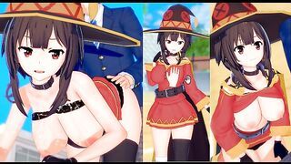 [Hentai Game Koikatsu! ]Have sex with Big tits KonoSuba Megumin.3DCG Erotic Anime Video.