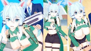 [Hentai Game Koikatsu! ]Have sex with Big tits SAO Shinon(ALO).3DCG Erotic Anime Video.