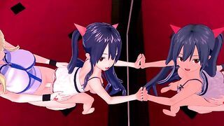 FUTA FAIRY TAIL LUCY X Wendy Marvell (3D HENTAI)