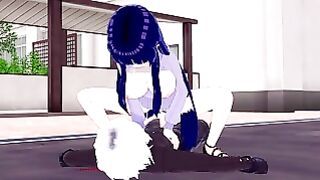 Naruto Hinata Gives A Blowjob With Her Big Tits And Rides A Cock Until Cumming Anime Hentai 3D