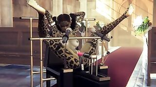 Furry Hentai Tiger Girl Is Fucked By Futanari In Chuch