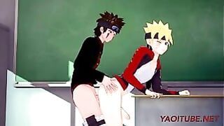 Boruto Naruto Yaoi – Kiba Fucks Boruto In The Academy’s Table