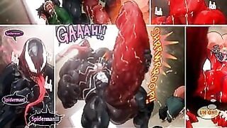 Spiderman Cum Inflation – Spiderman X Venom Belly Inflation Hentai