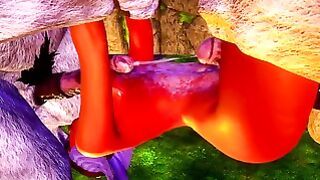 Furry Monsters Stretch The Narrow Hole Of The Beauty