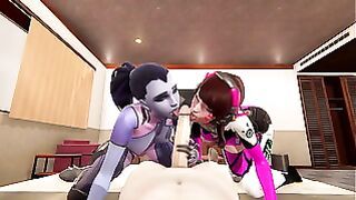 Overwatch Compilation D.va And Widowmaker L 3D Animation