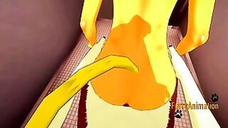 Furry Yaoi Hentai 3D Yiff – Egyptian Cat Is Fucked By A Dog In Toilet
