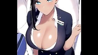 Flight Attendant Ai Hentai Compilation