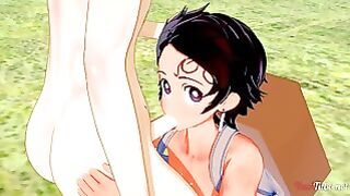 Kimetsu No Yaiba Inosuke X Tanjiro Blowjob And Mouth Fucked