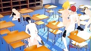 My Hero Academia Naruto Boruto Yaoi – Orgy 8 Boys Deku, Bakugou, Todoroki, Kaminari, Sasuke, Naruto, Boruto & Kiba