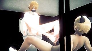 The Legend Of Zelda Yaoi – Link Is Fucked By A Catboy In A Toilet