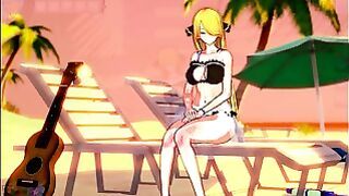 Cynthia At The Beach! 3D Ecchi Pokemon