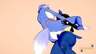 Star Fox Pokemon Star Fox Pokemon Furry Hentai – Krystal X Lucario Boobjob & Fucked