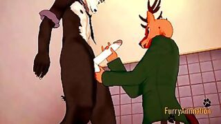 Beastars Yaoi – Legosi Fucks Louis In A School Toilet
