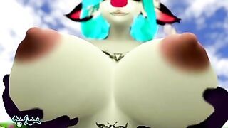 BBW Furry Bimbocow Rides Your Cock While You Milk Her
