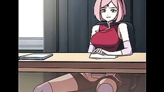 Kunoichi Trainer – Ninja Naruto Trainer – Part 80 – Sakura Masturbating Under Table By Loveskysanx