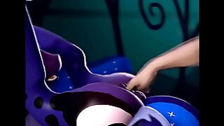 MLP – SFM Clop – Fingering Luna By Fishimira Sound Added, HD