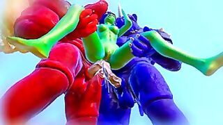 Furry Monsters And Alien Double Anal Squirting Orgasm
