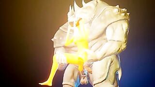 Double Anal With Muscular Furry Monsters