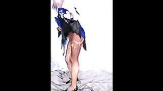 Kasnicole 005V Kigurumi Cosplay Genshin Impact Keqing Pantyhose Vibrator Teasing