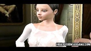 Two Gorgeous And Exotic 3D Cartoon Babes Undressing