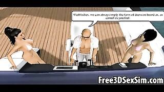 Gorgeous 3D Cartoon Hotties Going For A Boat Ride