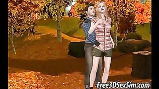 Foxy 3D Cartoon Blonde Getting Fucked In The Woods