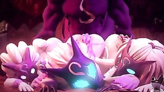 One Monster Wolf Dick Is Enough For Three Hot Teens