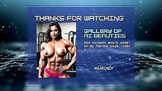 Sexy Naked Naughty Muscular Strong Bodybuilder Women In The Gym Ai Generated Images
