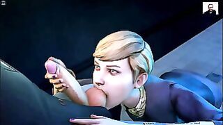 3D Porn – Cartoon Sex – Girl Swallows Sperm After Blowjob And Handjob In The Toilet