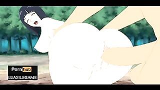 Hinata And Hanabi Are Horny And They Fuck A Stranger In The Forest