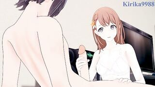 Hanasato and I have intense sex in the bedroom. - Project SEKAI Hentai