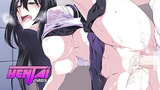 HENTAI PROS - Gorgeous Brunette Student President Loses Her Virginity Over The Outcast Boy