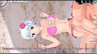 Yukino Agria beach sex 3D hentai