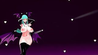Morrigan Aensland Nude Dance and Sex Hentai Darkstalkers Mmd 3D Clear Blue Hair (CLIP)
