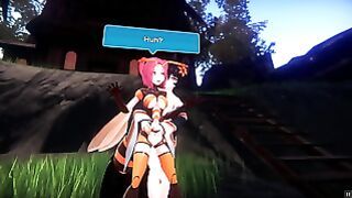 Monster Girl Island Monthly Patreon Choice Hentai Game Ep.5 Naughty Kitsune Woman Foundle A Monster Girl Tits