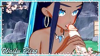 Nessa Deepthroats Cock And Swallows Cum. Pokemon Hentai