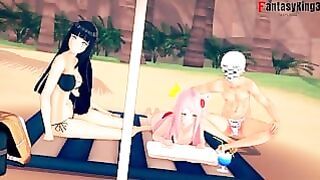 Fucking Hinata And Sakura Get Jealous Watch The Full Movie On Patreon: Fantasyking3
