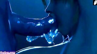 4K/Gadabout Nice Ass Blonde Woman Fuck Monster With Powerful Cock To Get Creampie 3D Animation